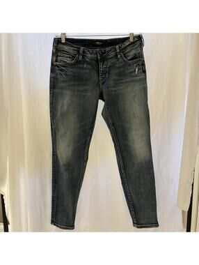 Silver Jeans Womans Sz W30/L27 Sam Mid-Rise Boyfriend Relaxed Fit Denim Jeans